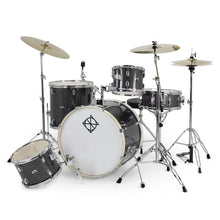 Load image into Gallery viewer, Dixon Spark - Misty Black - 5 pc Complete drum set with Hardware, Cymbals, and Throne