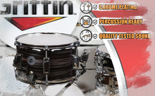 Load image into Gallery viewer, Popcorn Snare Drum by GRIFFIN - Firecracker Acoustic 10" x 6" Poplar Shell with Zebra Wood PVC