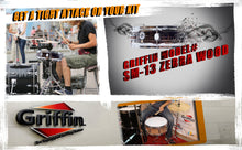 Load image into Gallery viewer, Piccolo Snare Drum 13" x 3.5" by GRIFFIN - 100% Poplar Shell Zebra Wood Finish & Coated Drum Head