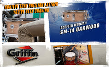 Load image into Gallery viewer, Oak Wood Snare Drum by GRIFFIN - PVC on Poplar Wood Shell 14" x 5.5" - Percussion Musical Instrument