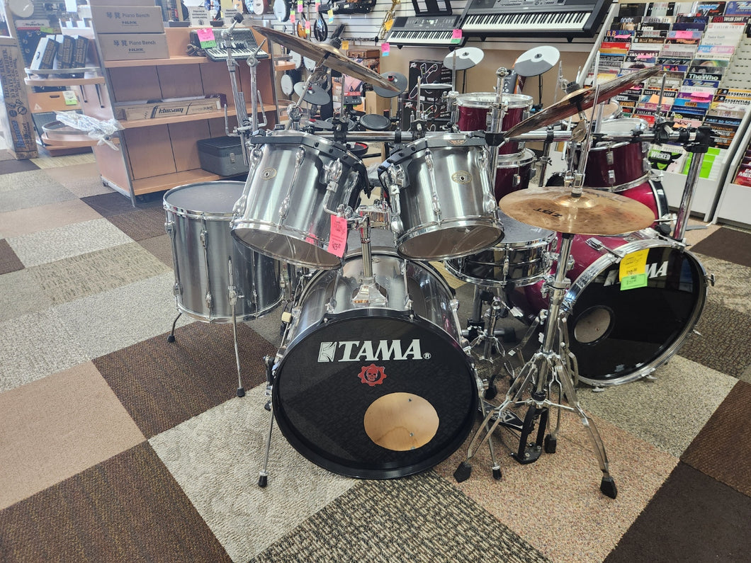 Tama Rockstar 5 piece Drum Kit with Hardware and Zildjian Cymbals - USED