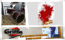 Load image into Gallery viewer, Cymbal Stand With Boom Arm by GRIFFIN (Pack of 2) - Drum Percussion Gear Hardware Set Double Braced