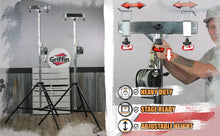 Load image into Gallery viewer, GRIFFIN Crank Lighting Truss Stands - T Adapter Bar & DJ Booth Trussing System for Light Cans