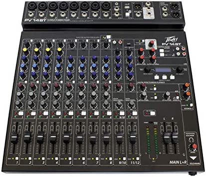 Peavey PV 14 BT 120US 14-Input Mixer with Effects and Bluetooth