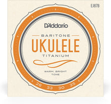 Load image into Gallery viewer, D'Addario Titanium Baritone Ukulele Strings EJ87B