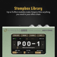 Load image into Gallery viewer, HOTONE Multi Effects Processor Pedal Guitar Bass Amp Modeling IR Cabinets Simulation Multi Language Multi-Effects with Expression Pedal Stereo OTG USB Audio Interface Ampero Mini MP-50 (Matcha)
