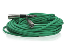 Load image into Gallery viewer, XLR Microphone Cables (4 Pack) by FAT TOAD - 50ft Professional Pro Audio Green Mic Cord Extension
