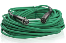 Load image into Gallery viewer, XLR Microphone Cables (4 Pack) by FAT TOAD - 50ft Professional Pro Audio Green Mic Cord Extension