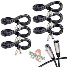 Load image into Gallery viewer, XLR Microphone Cables (6 Pack) by FAT TOAD - 20ft Pro Audio Mic Cord Patch Extension & Lo-Z