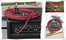 Load image into Gallery viewer, Guitar Cable Right Angled to 1/4 Straight-End Instrument Cord Tweed Cloth Jacket by FAT TOAD