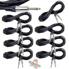 Load image into Gallery viewer, Guitar Cables (8 Pack) Instrument Cord by FAT TOAD - 24GA Patch Conductor for Electric or Acoustic