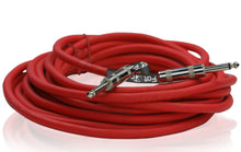 Load image into Gallery viewer, 1/4" to 1/4 Male Jack Speaker Cables (2 Pack) by FAT TOAD - 25ft Professional Pro Audio Red DJ