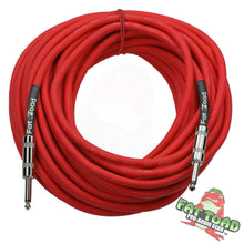 Load image into Gallery viewer, 1/4" to 1/4 Speaker Cable by FAT TOAD - 50ft Professional Pro Audio Red DJ Speaker PA Patch Cord