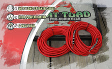 Load image into Gallery viewer, 1/4" to 1/4 Male Jack Speaker Cables (2 Pack) by FAT TOAD - 50ft Professional Pro Audio Red DJ