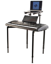 Load image into Gallery viewer, Double Piano Keyboard & Laptop Stand by GRIFFIN - 2 Tier/Dual Portable Studio Mixer Rack