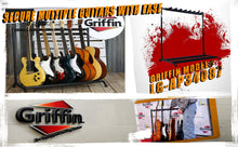 Load image into Gallery viewer, Seven Guitar Rack Stand by GRIFFIN - Floor Storage Holder for Multiple Guitars - Neck Mount Support