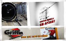 Load image into Gallery viewer, Short Microphone Stand with Boom Arm by GRIFFIN - Low Profile Tripod Mic Stand Mount for Kick Bass