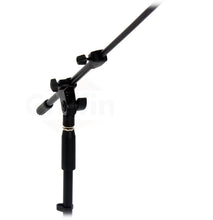Load image into Gallery viewer, Short Microphone Stand with Boom Arm by GRIFFIN - Low Profile Tripod Mic Stand Mount for Kick Bass