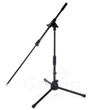 Load image into Gallery viewer, Short Microphone Stand with Boom Arm by GRIFFIN - Low Profile Tripod Mic Stand Mount for Kick Bass