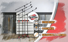 Load image into Gallery viewer, Tripod Microphone Boom Stand with Mic Clip Adapter (Pack of 4) by GRIFFIN - Adjustable Holder Mount For Studio Recording Accessories, Singing Karaoke