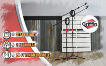 Load image into Gallery viewer, Tripod Microphone Boom Stand with XLR Mic Cable & Clip (Pack of 2) by GRIFFIN - Telescoping Arm