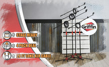 Load image into Gallery viewer, Telescoping Tripod Microphone Boom Stand with XLR Mic Cable & Clip (Pack of 4) by GRIFFIN