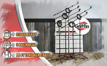 Load image into Gallery viewer, GRIFFIN Microphone Stand (Pack of 5) with XLR Cables & Mic Clip - Telescoping Boom Arm Tripod Legs