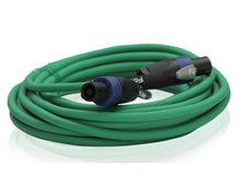Load image into Gallery viewer, Speakon to Speakon Cables (2 Pack) by FAT TOAD - 25ft Professional DJ Pro Audio Green Speaker PA