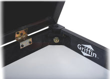 Load image into Gallery viewer, Premium Antique Black Piano Bench By Griffin - Solid Wood Frame & Luxurious, Comfortable PU Leather Padded Duet Double Seat Ergonomic Keyboard Stool With Storage Space, Durable & Sturdy, Vintage Design