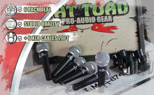 Load image into Gallery viewer, Cardioid Vocal Microphones with XLR Mic Cables & Clips (6 Pack) by FAT TOAD - Dynamic Handheld