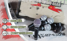 Load image into Gallery viewer, Cardioid Microphones with Clips (4 Pack) by FAT TOAD - Vocal Handheld, Wired Unidirectional Mic