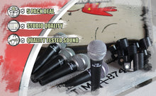Load image into Gallery viewer, Studio Recording Microphones with Clips (5 Pack) by FAT TOAD - Vocal Handheld, Unidirectional Wired