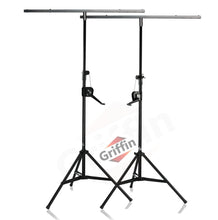 Load image into Gallery viewer, Crank Up Light Stands (2 Pack) Stage Lighting Truss System by GRIFFIN - Portable Speaker Tripod