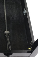 Load image into Gallery viewer, GRIFFIN Genuine Leather Piano Bench - Oversize Keyboard Duet Stool - Black Solid Wood & Music Seat