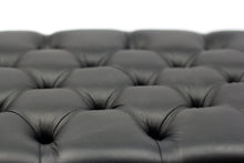 Load image into Gallery viewer, Genuine Leather Adjustable Piano Bench by GRIFFIN - Black Solid Wood Vintage Style & Heavy-Duty