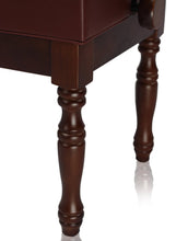 Load image into Gallery viewer, Genuine Leather Adjustable Piano Bench by GRIFFIN - Brown Solid Wood Vintage Design, Heavy-Duty