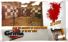 Load image into Gallery viewer, GRIFFIN Professional Studio Microphone Boom Stand with Casters - Extended Height Recording Mic