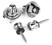 Load image into Gallery viewer, Magma Guitar Strap Locks and Buttons Security Quick Release Straplocks Strap Retainer System Nickel (2 Pieces Pack) (MSL-1S)