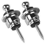 Load image into Gallery viewer, Magma Guitar Strap Locks and Buttons Security Quick Release Straplocks Strap Retainer System Nickel (2 Pieces Pack) (MSL-1S)