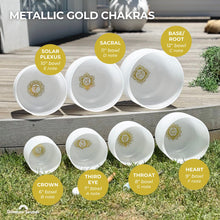 Load image into Gallery viewer, Set of 7 White Sound Therapy Bowls in Beige Carry-On Cases