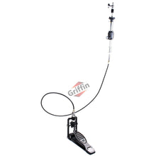 Load image into Gallery viewer, Remote Hi Hat Stand with Foot Pedal by GRIFFIN - Drummers Cable Auxiliary Cymbal High Hat Percussion