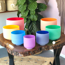 Load image into Gallery viewer, Set of 7 Rainbow Color Sound Therapy Bowls in Carry-On Cases