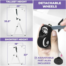 Load image into Gallery viewer, Adjustable Z Shape White Keyboard Stand with Wheels