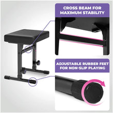Load image into Gallery viewer, Adjustable Z Shape Black Keyboard Stand with Cover and Bench