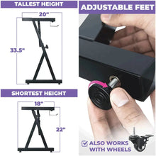 Load image into Gallery viewer, Adjustable Z Style Black Keyboard Stand