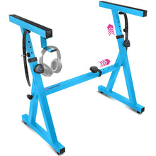 Load image into Gallery viewer, Light Blue Adjustable Z Style Keyboard Stand