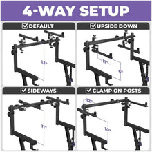 Load image into Gallery viewer, Dual Piano Keyboard Stand w/ Wheels and 2nd Tier - Rolling Z Style Adjustable
