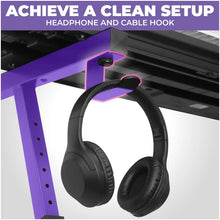 Load image into Gallery viewer, Adjustable Z Style Purple Keyboard Stand with Wheels