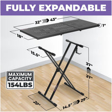 Load image into Gallery viewer, Expandable DJ Table Portable Audio Mixer Stand