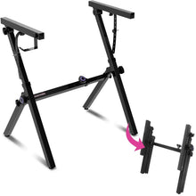 Load image into Gallery viewer, Foldable Z Style Black Piano Stand